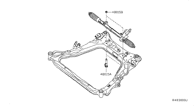 2007 Nissan Sentra Steering Gear Mounting Diagram