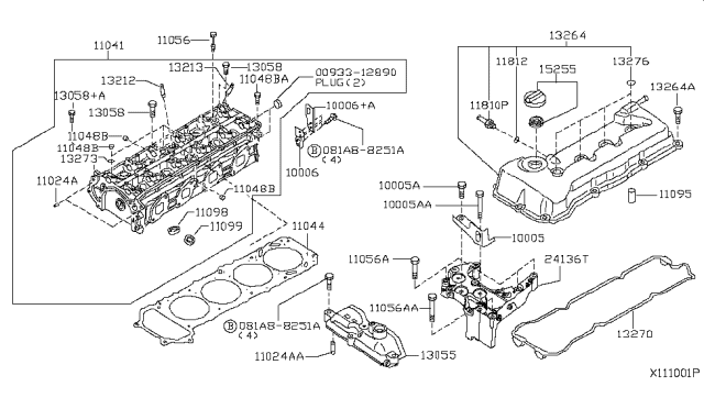 2008 Nissan Sentra Guide Valve Int Diagram for 13212-EN20A