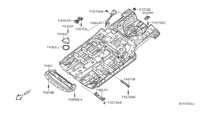 2009 Nissan Sentra Floor Fitting Diagram 3