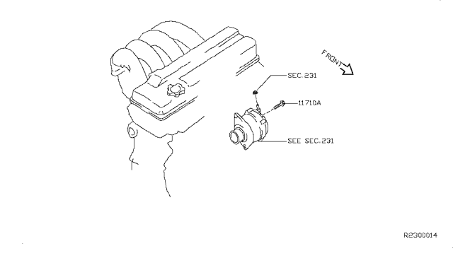 2012 Nissan Sentra Alternator Fitting Diagram 1