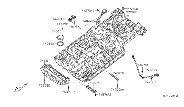 2010 Nissan Sentra Floor Fitting Diagram 4