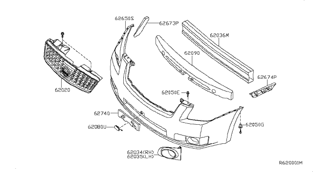 2007 Nissan Sentra Front Bumper Diagram 2