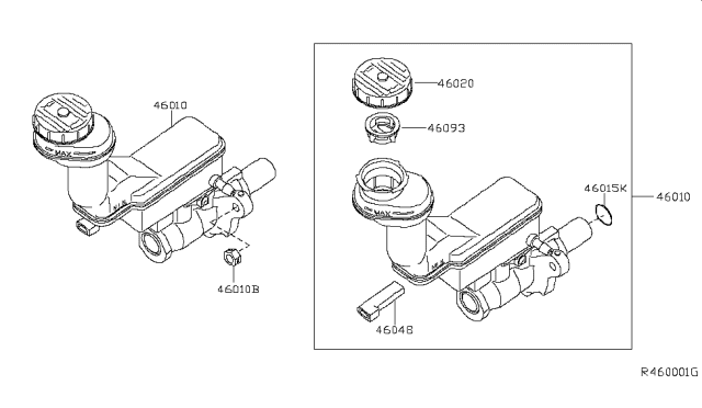 2010 Nissan Sentra Cylinder Assy-Brake Master Diagram for 46010-ET000