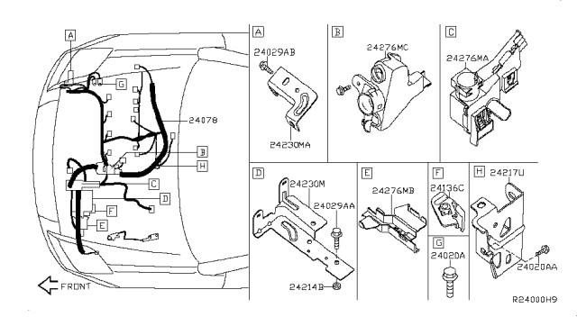 2008 Nissan Sentra Harness Assembly-EGI Diagram for 24011-ZJ61A