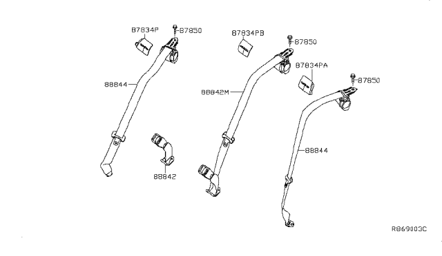 2007 Nissan Sentra Rear Seat Belt Diagram 2