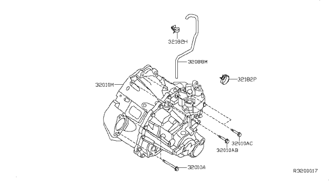 2008 Nissan Sentra Hose-Breather Diagram for 31098-JG21A