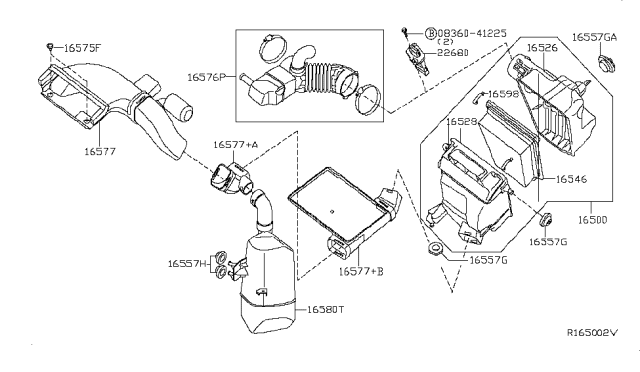 2009 Nissan Sentra Air Cleaner Diagram 1