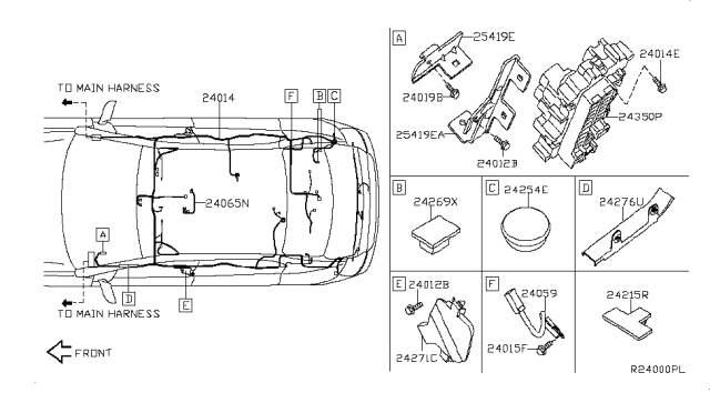 2008 Nissan Sentra Harness Assembly-Body Diagram for 24014-ET92A
