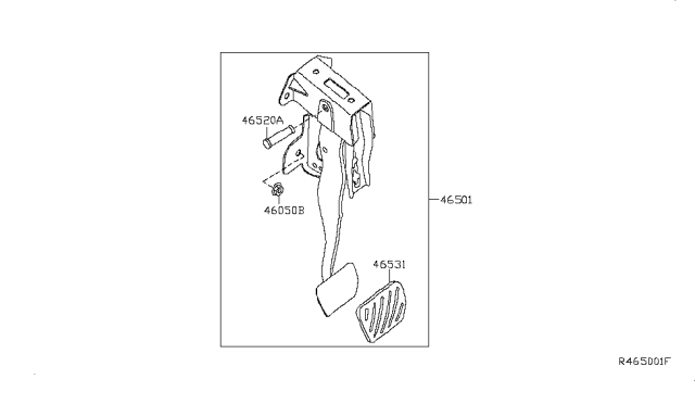 2007 Nissan Sentra Brake & Clutch Pedal Diagram 2