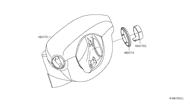 2008 Nissan Sentra Cover Set-Steering Column Diagram for 48470-ET001