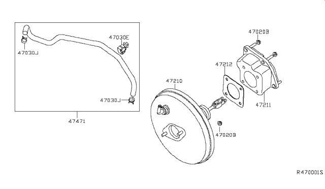 2011 Nissan Sentra Clip Diagram for 47476-ET000