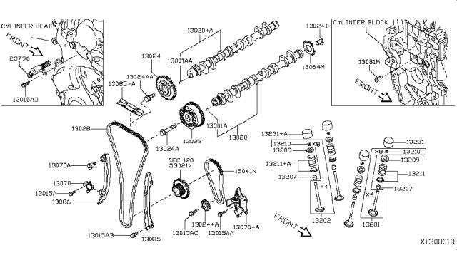 2010 Nissan Sentra Spring-Set Valve Diagram for 13211-ET00A