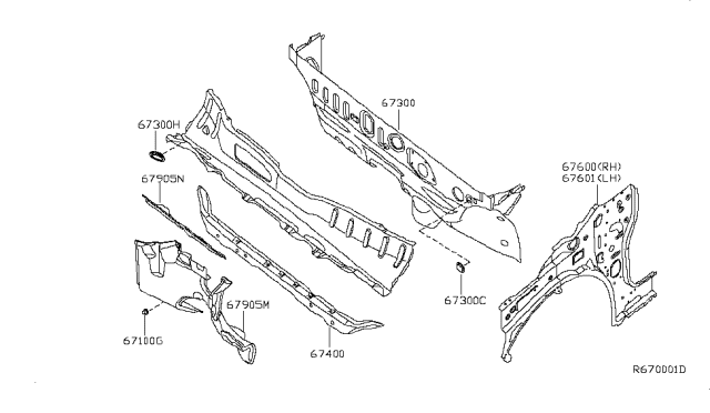 2007 Nissan Sentra Dash-Lower Diagram for F7300-ET8AA