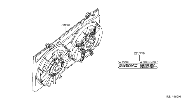 2008 Nissan Sentra Radiator,Shroud & Inverter Cooling Diagram 1