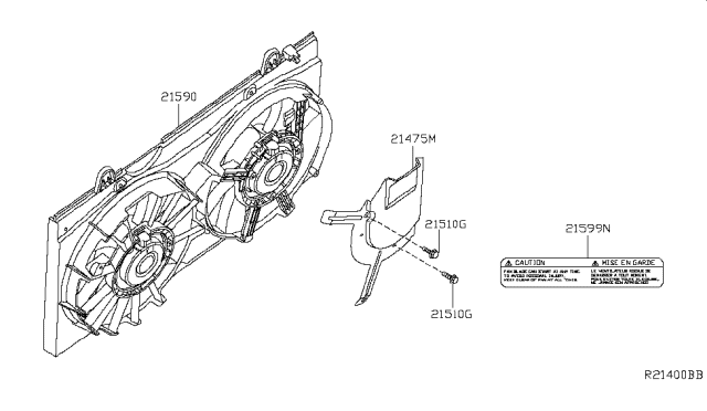 2012 Nissan Sentra Radiator,Shroud & Inverter Cooling Diagram 2