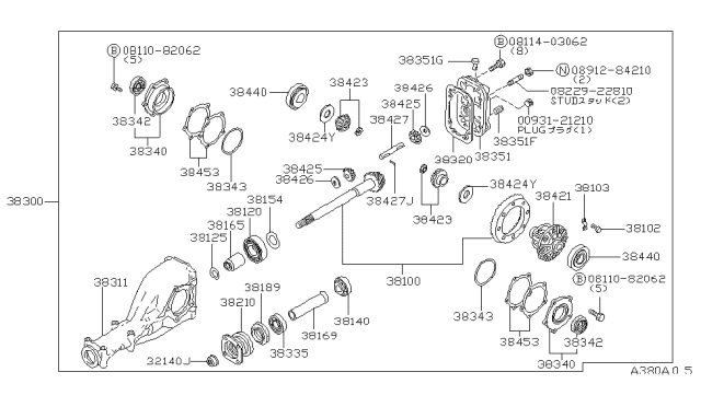 1980 Nissan 280ZX Rear Final Drive Diagram 1