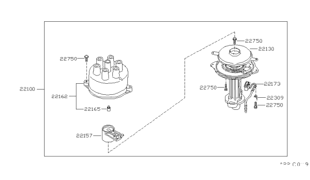 1982 Nissan 280ZX Distributor & Ignition Timing Sensor Diagram 2