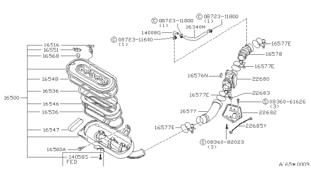 1982 Nissan 280ZX Bolt Diagram for 08360-82023