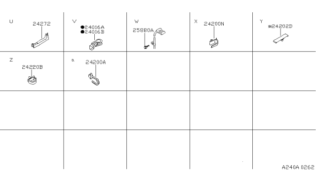 1980 Nissan 280ZX Battery Terminal Diagram for 24340-P7900