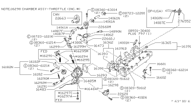 1979 Nissan 280ZX Assembly-BCDD Diagram for 16484-N7600