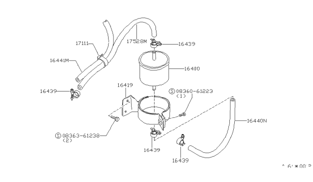 1982 Nissan 280ZX Fuel Strainer & Fuel Hose Diagram 2