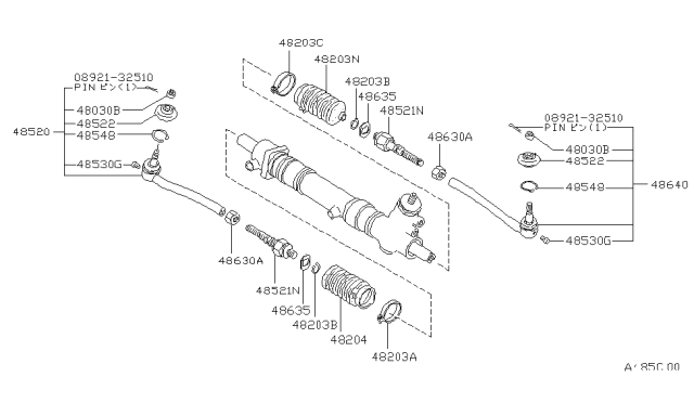 1982 Nissan 280ZX Steering Linkage Diagram 3