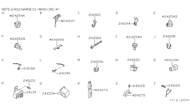 1980 Nissan 280ZX Connector Diagram for 24340-P7101