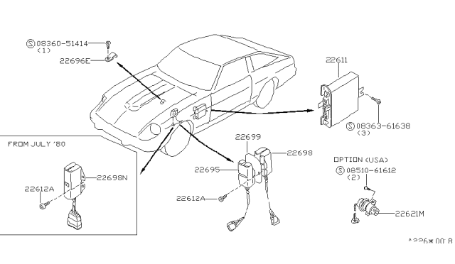 1982 Nissan 280ZX Engine Control Module Diagram 1