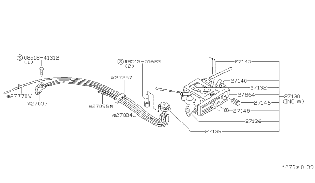 1983 Nissan 280ZX Micro-Switch Diagram for 27046-P7100