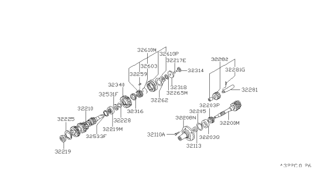 1983 Nissan 280ZX Gear-5TH Diagram for C2340-P9500