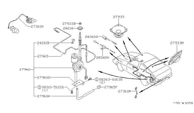 1979 Nissan 280ZX Speaker Diagram 1