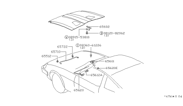 1983 Nissan 280ZX Hood Lock Control Diagram