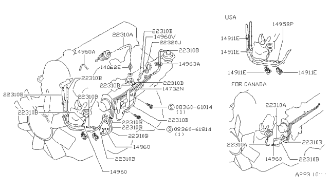 1981 Nissan 280ZX Engine Control Vacuum Piping Diagram 4