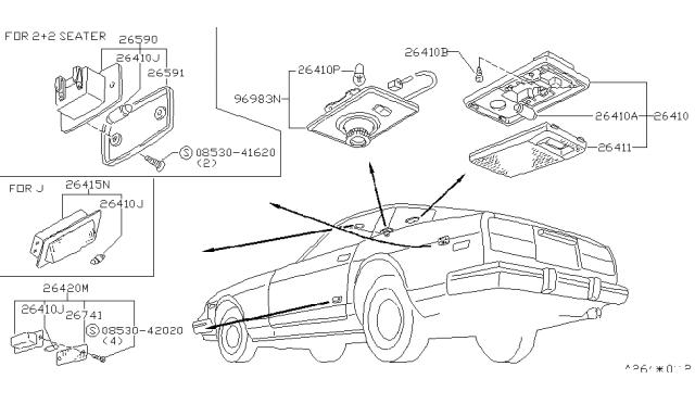 1979 Nissan 280ZX Room Lamp Diagram