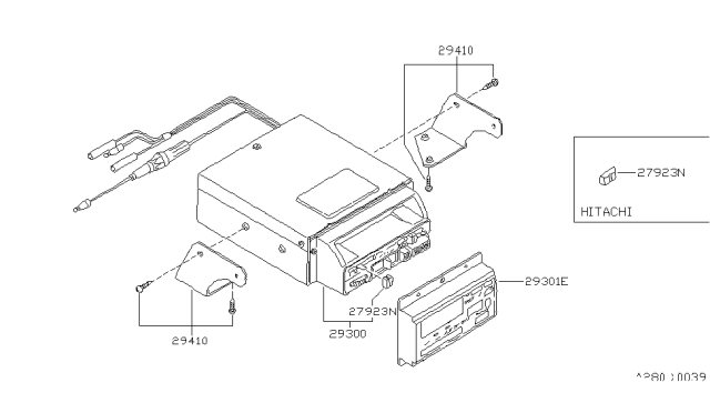 1982 Nissan 280ZX Audio & Visual Diagram 1