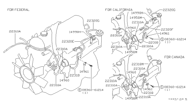 1979 Nissan 280ZX Engine Control Vacuum Piping Diagram 4