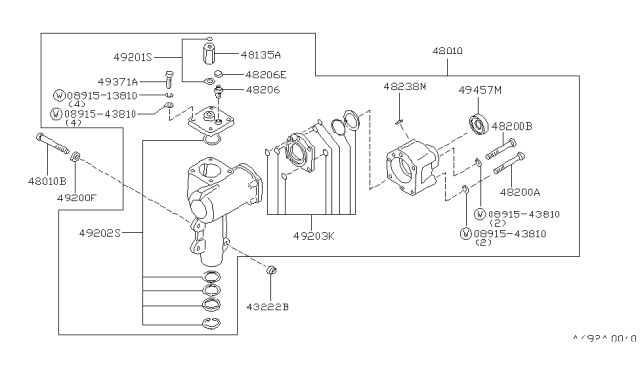 1979 Nissan 280ZX Power Steering Gear Diagram