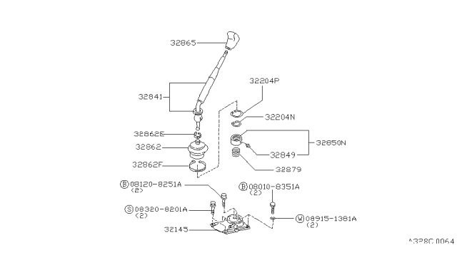 1989 Nissan 300ZX Transmission Shift Control Diagram 4