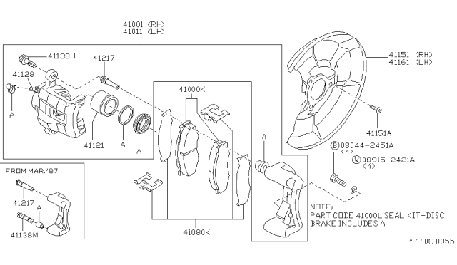 1989 Nissan 300ZX Front Brake Diagram 2