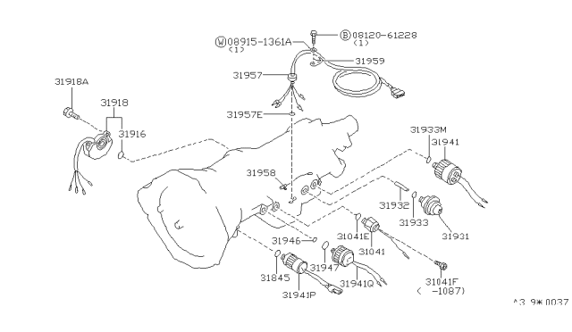 1986 Nissan 300ZX Control Switch & System Diagram