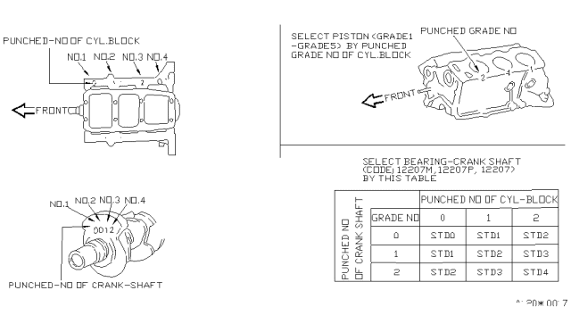 1988 Nissan 300ZX Piston,Crankshaft & Flywheel Diagram 2