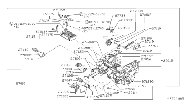 1987 Nissan 300ZX Heater & Blower Unit Diagram 5
