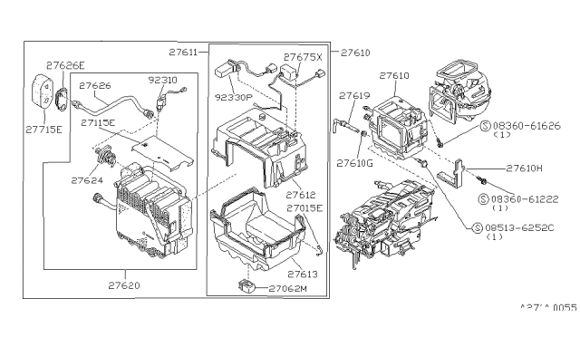 1987 Nissan 300ZX Cooling Unit Diagram 2