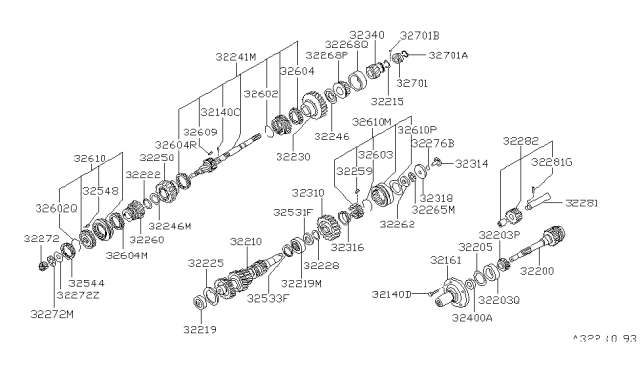 1985 Nissan 300ZX Thrust Washer Diagram for C2246-06P01