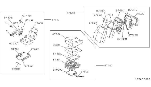 1984 Nissan 300ZX Front Seat Diagram 8