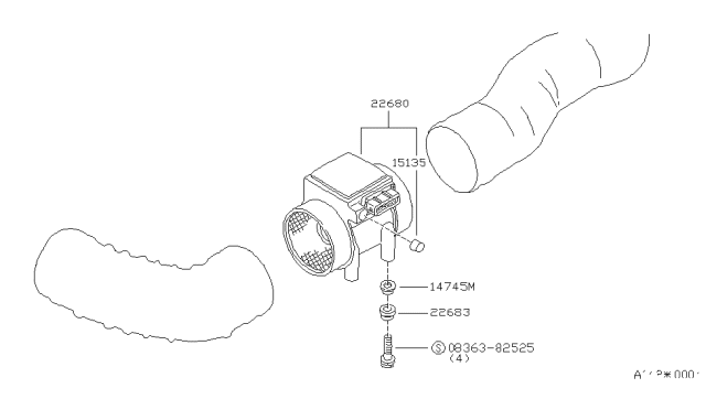 1985 Nissan 300ZX Collar Diagram for 22684-P9300