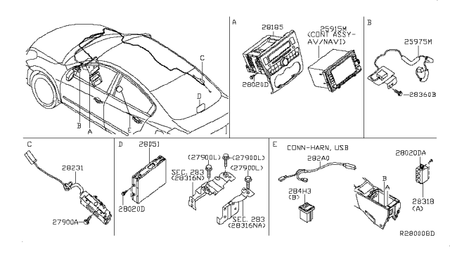 2009 Nissan Altima Audio & Visual Diagram 3