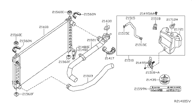 2008 Nissan Altima Radiator,Shroud & Inverter Cooling Diagram 8