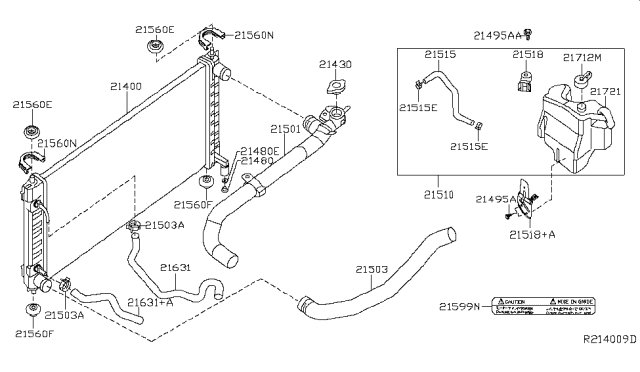 2008 Nissan Altima Radiator,Shroud & Inverter Cooling Diagram 5