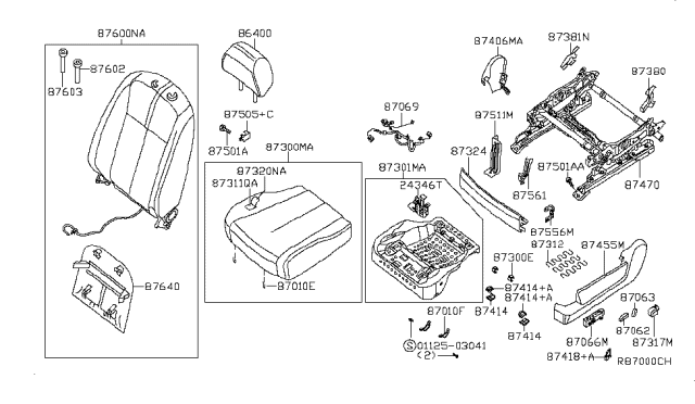 2010 Nissan Altima Front Seat Diagram 2